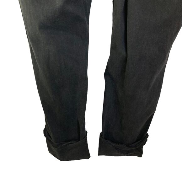 Almost Famous Jeans Womens Size 18 Distressed Black Cuffed - Picture 7 of 8